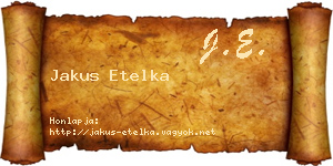 Jakus Etelka névjegykártya